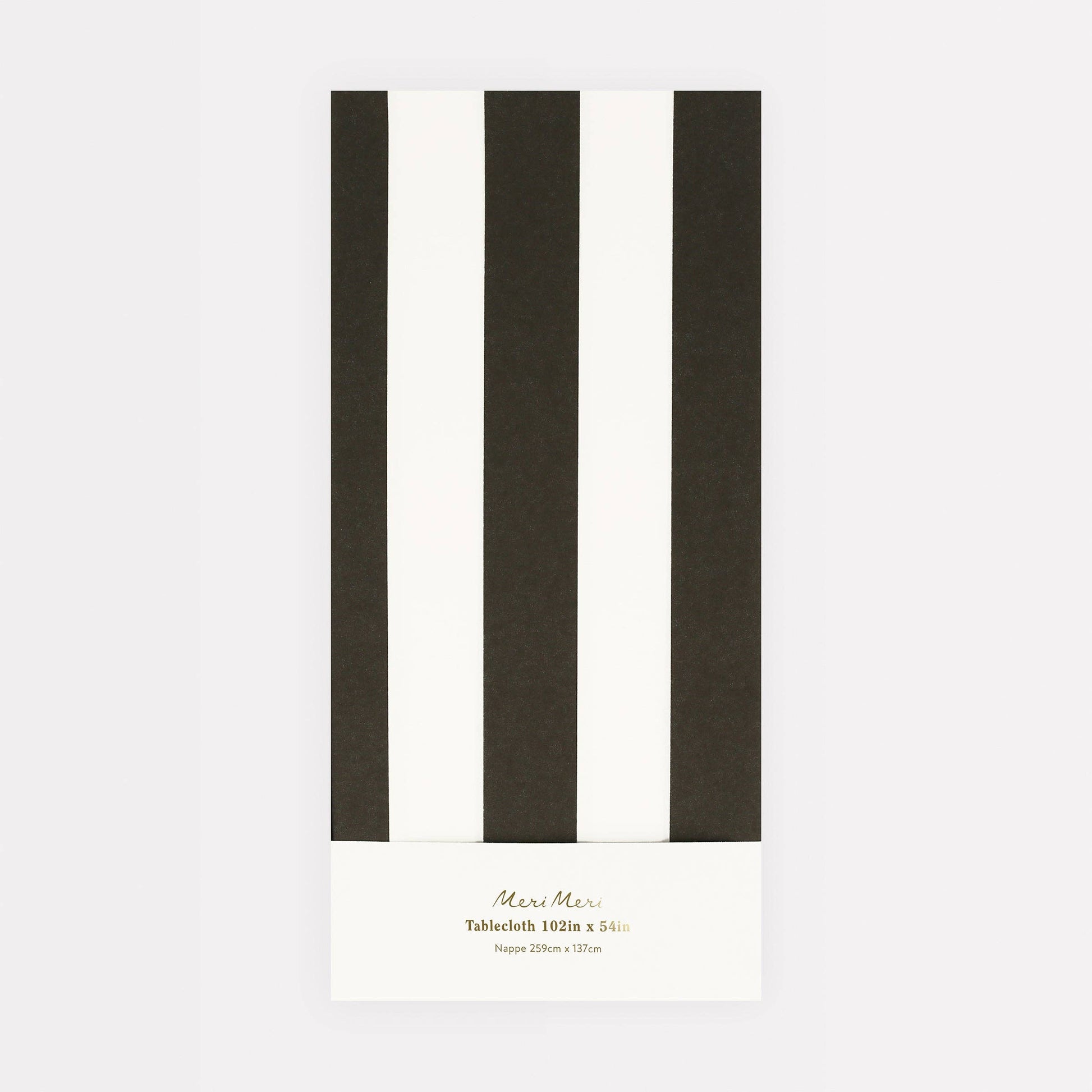 Black Tie Striped Tablecloth