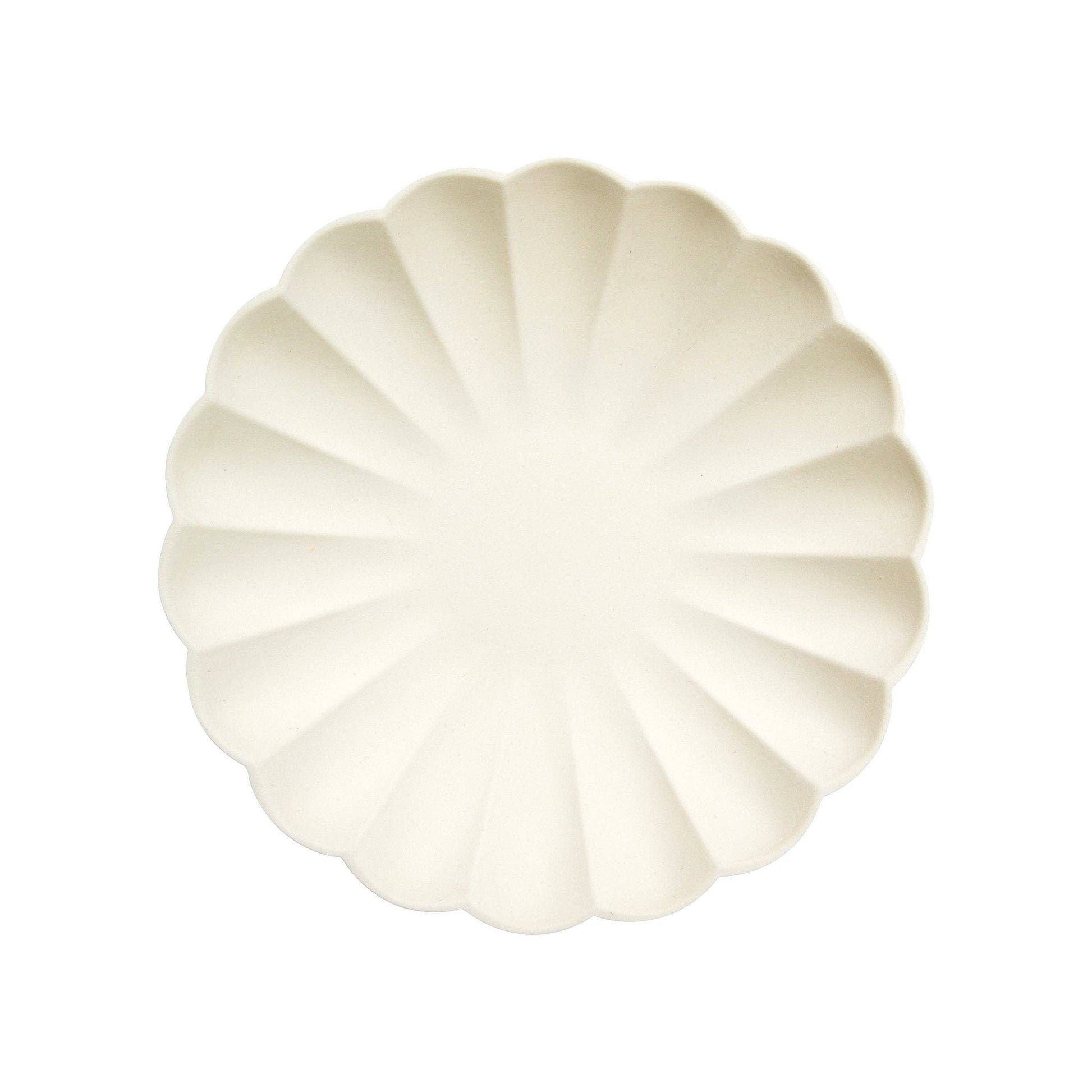 Cream Fluted Side Plates