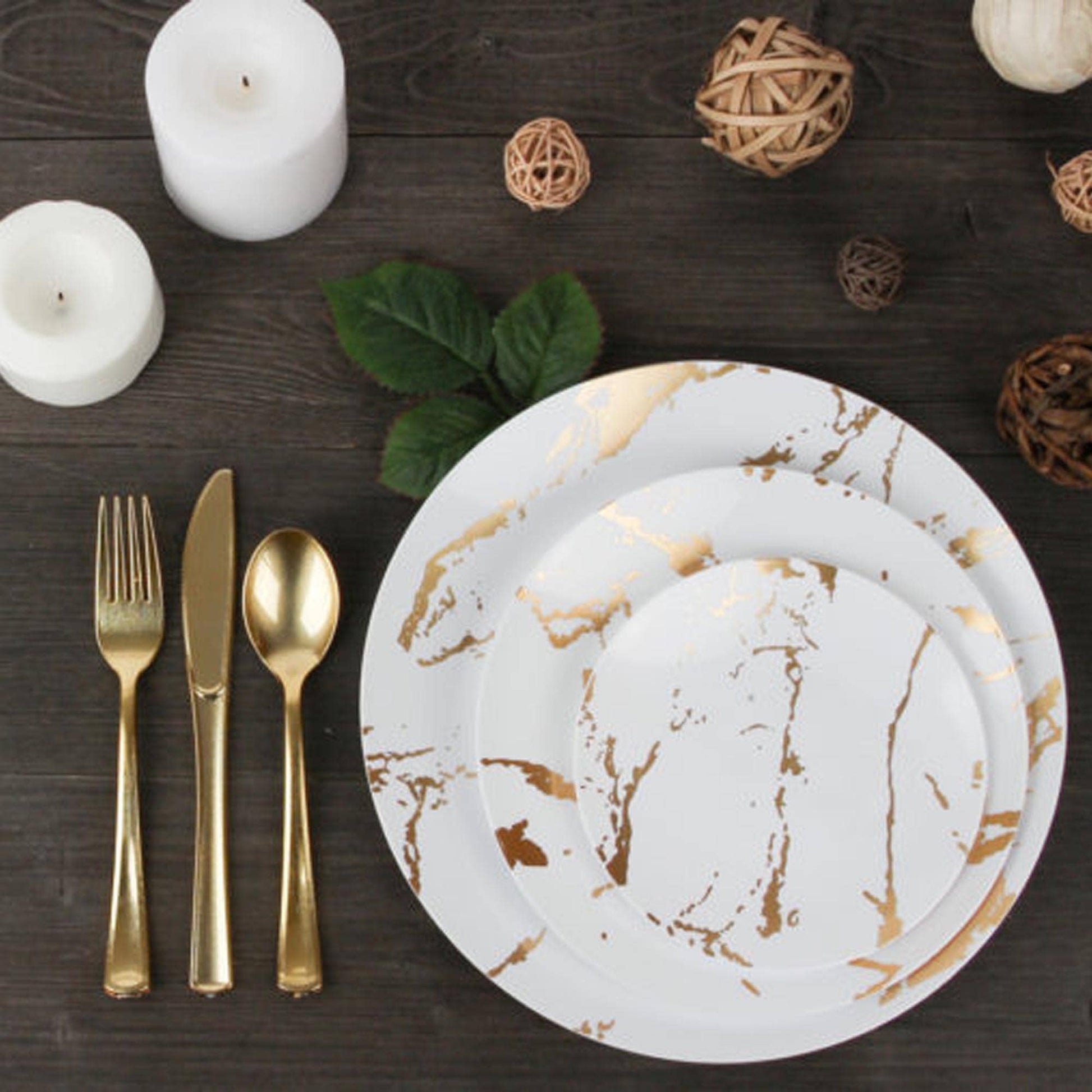 Gold Foil Dessert Plates