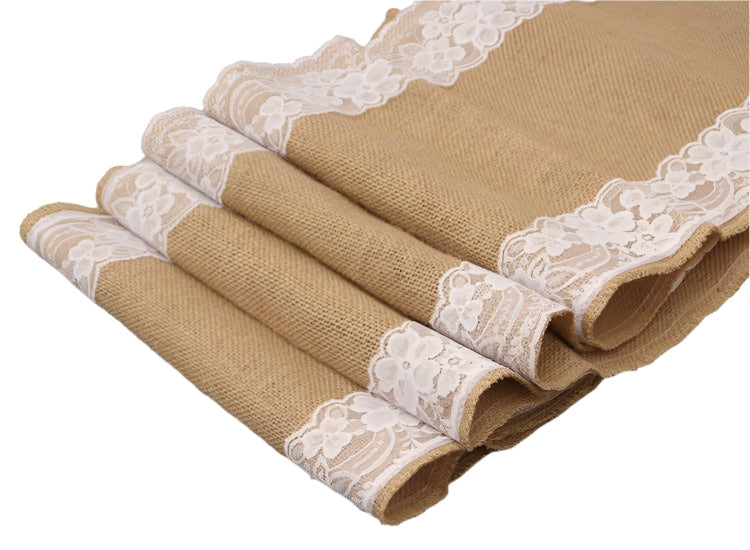 Burlap & Lace Table Runner