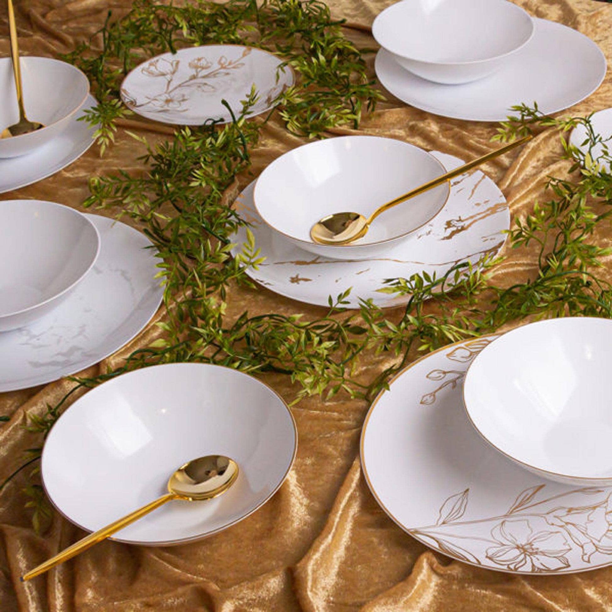 Gold Foil Dessert Plates