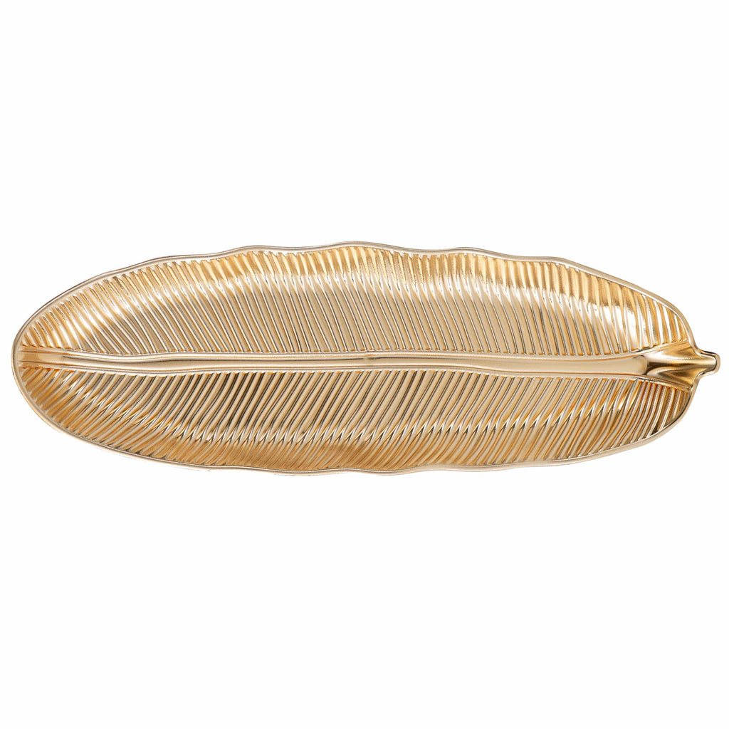 Gold Leaf Serving Plate