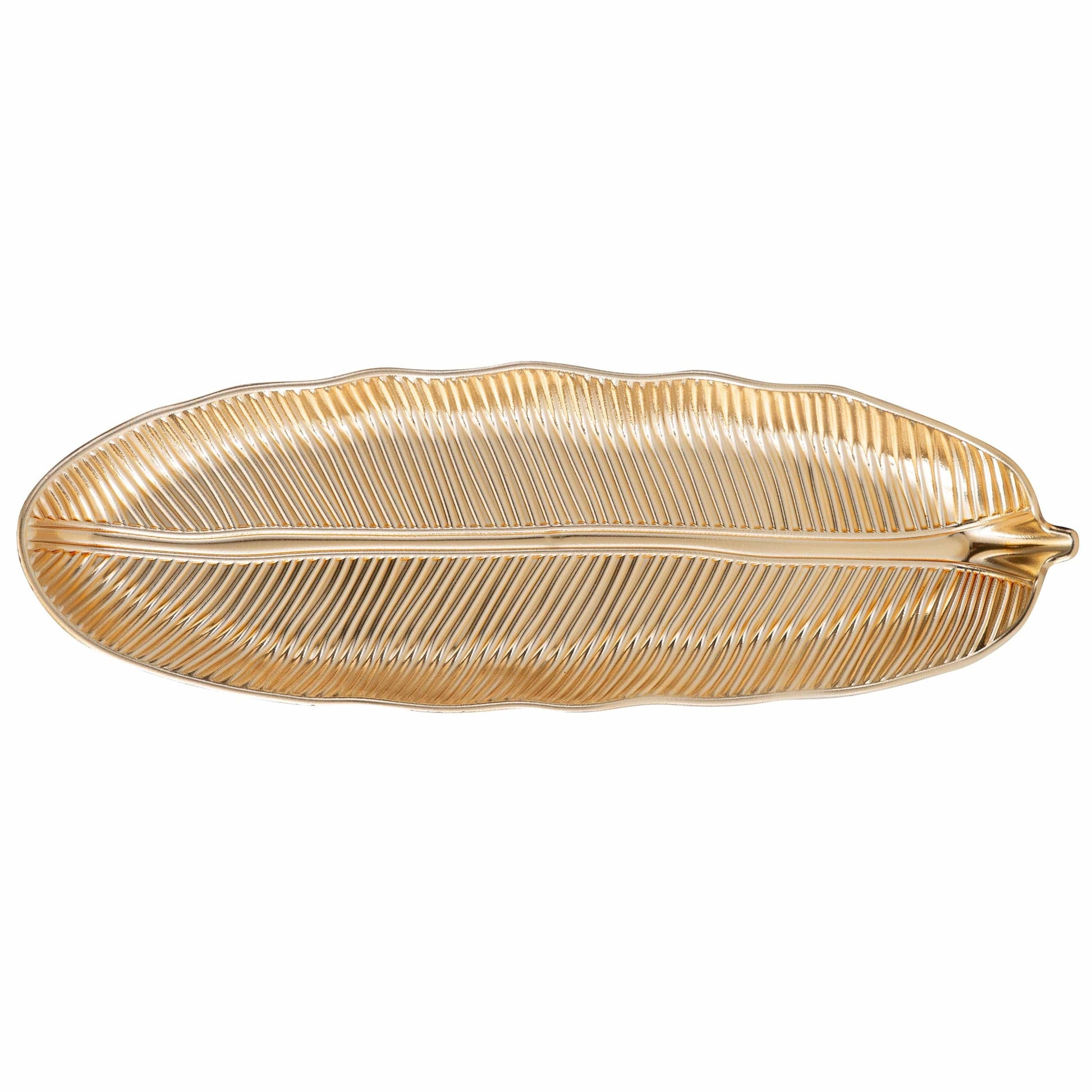 Gold Leaf Serving Plate