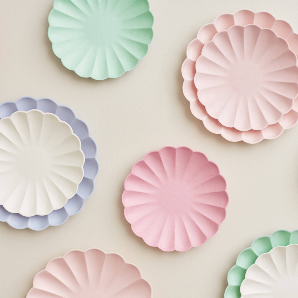 Cream Fluted Side Plates