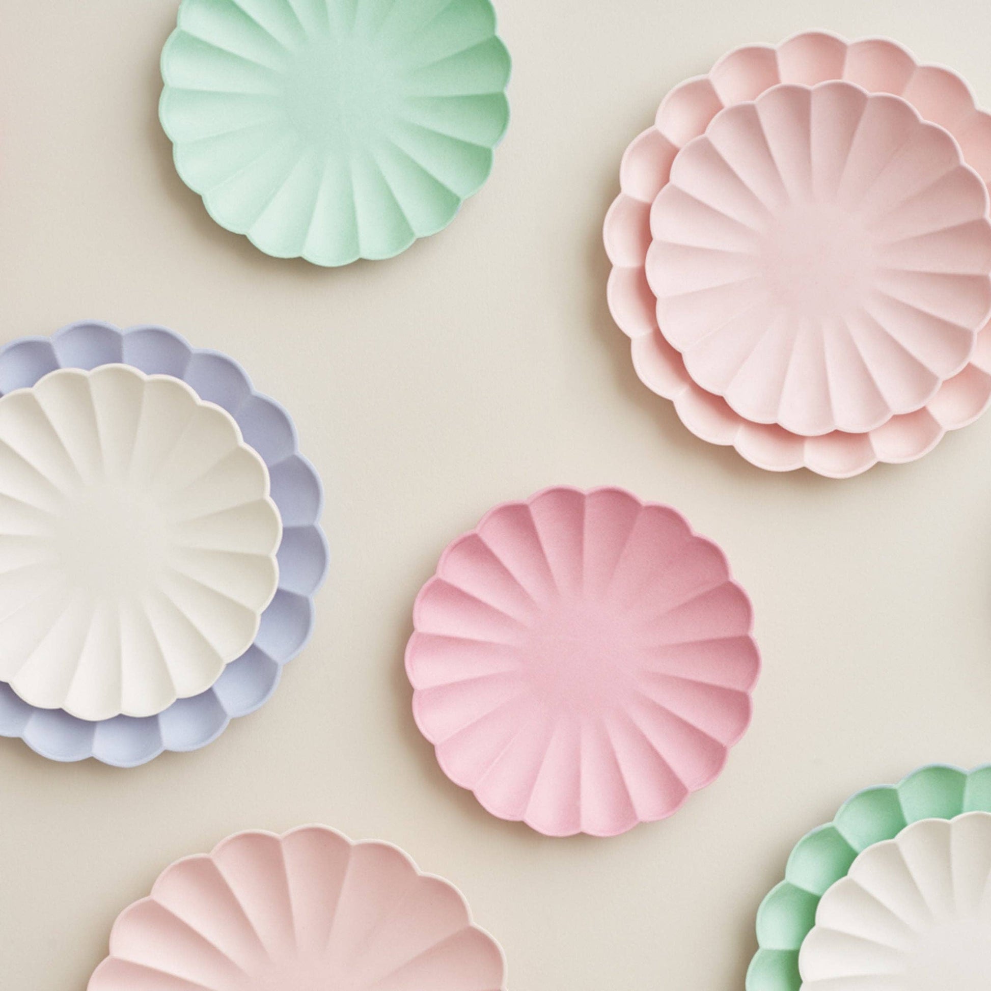 Cream Fluted Side Plates