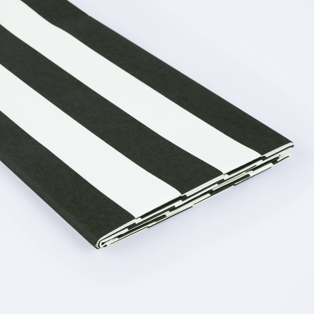 Black Tie Striped Tablecloth