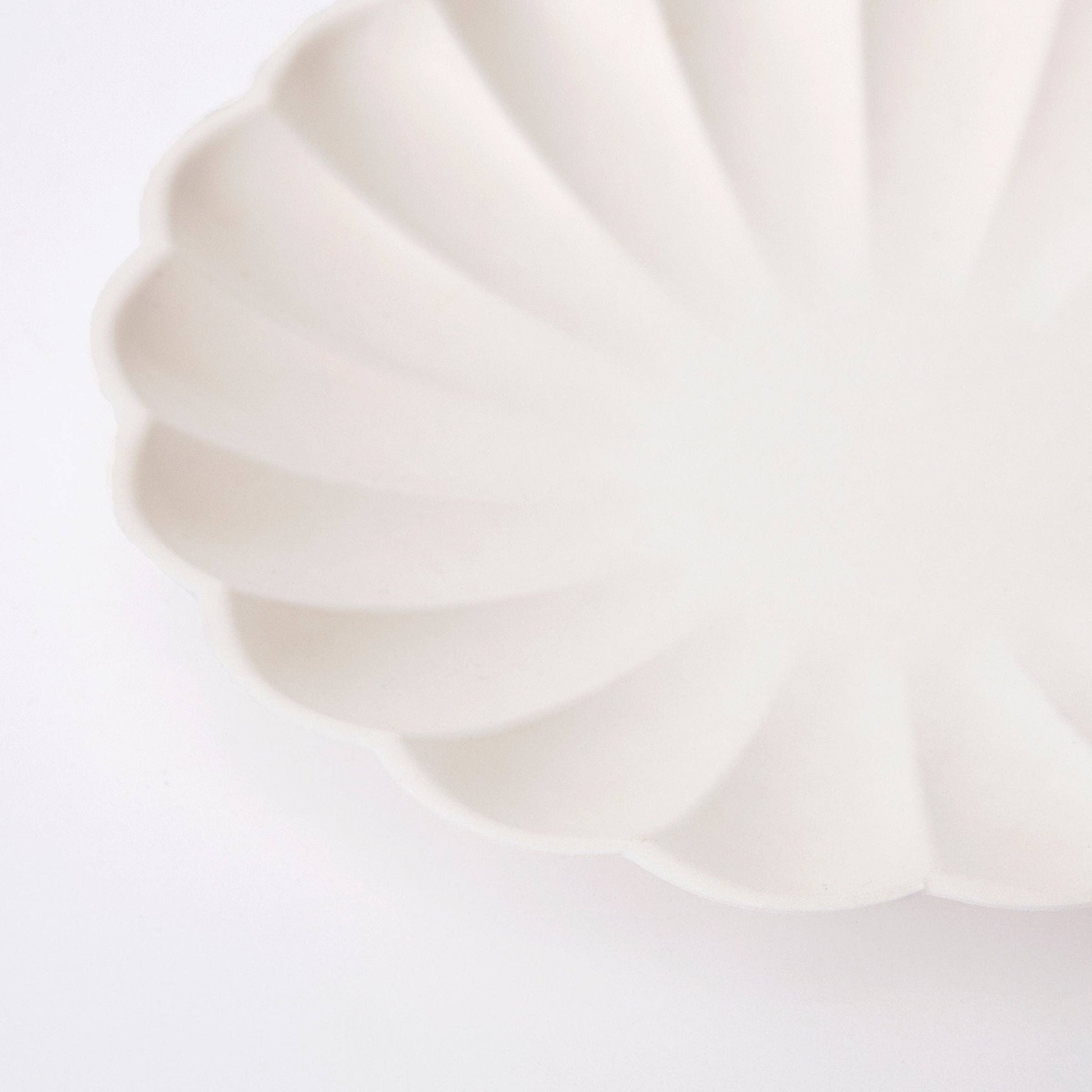 Cream Fluted Dinner Plates
