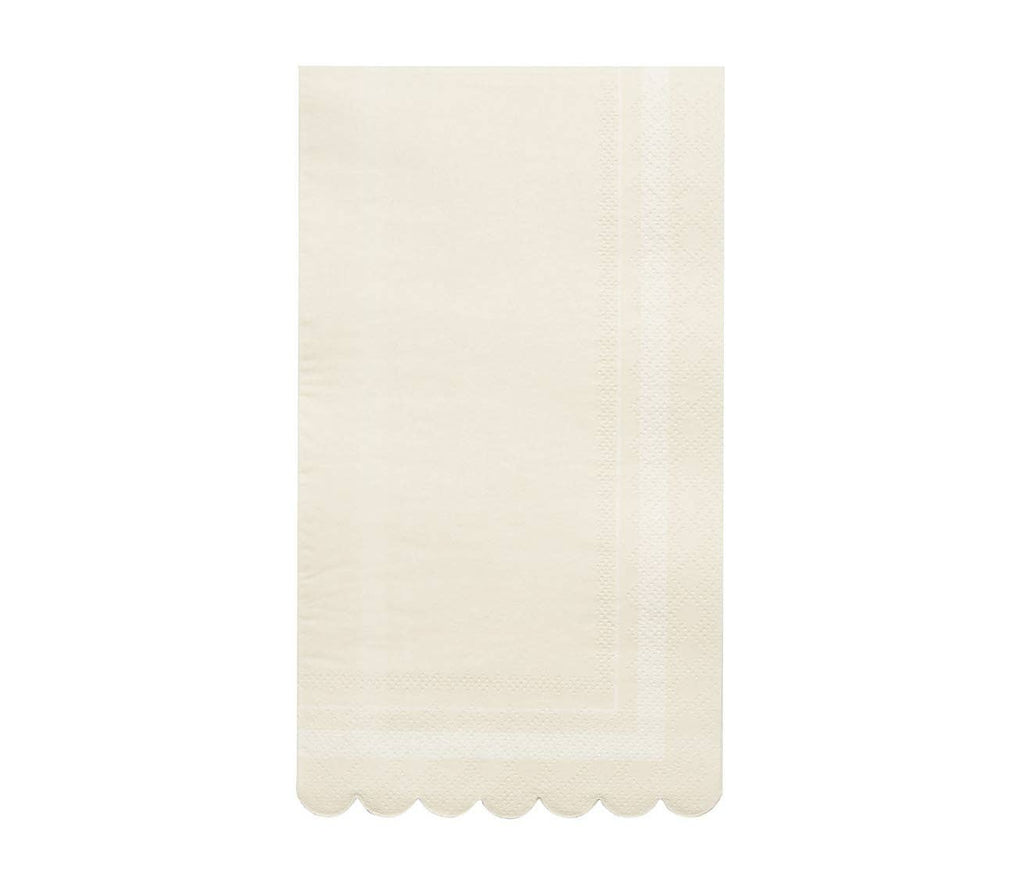 Cream Scallop Dinner Napkins