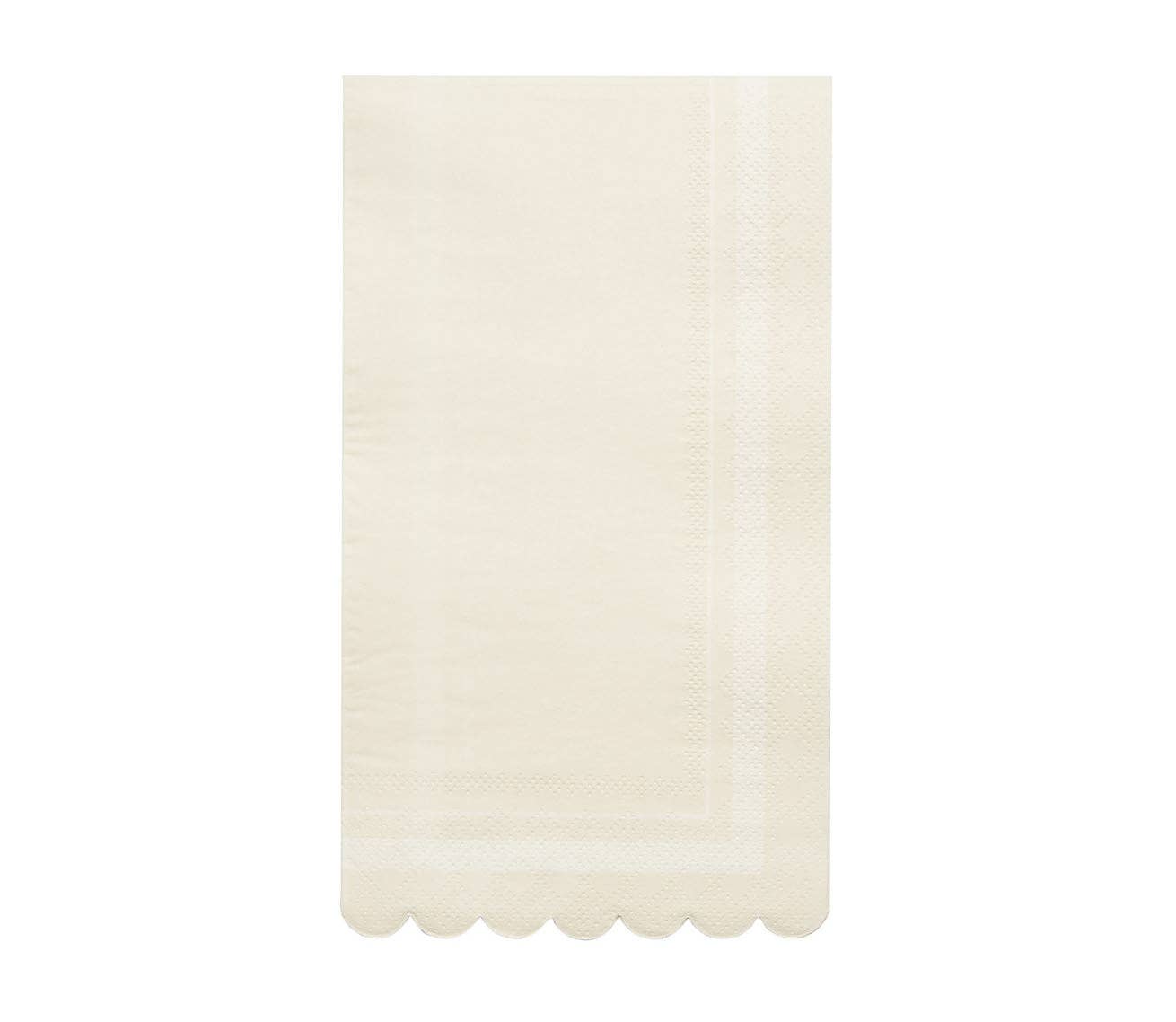 Cream Scallop Dinner Napkins
